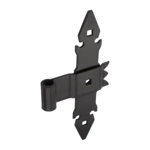 Decorative Cross Hinge Black Steel 260mm – for Doors and Furniture