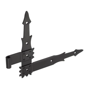 Shutter angle hinge left 250 mm steel black – decorative