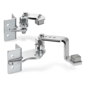 Comunello – gate hinge set for welding on slopes, 50×50 post, left