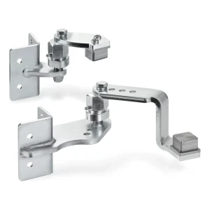 Comunello gate hinge set for welding onto 40×40 mm post – right-hand, for rising slopes