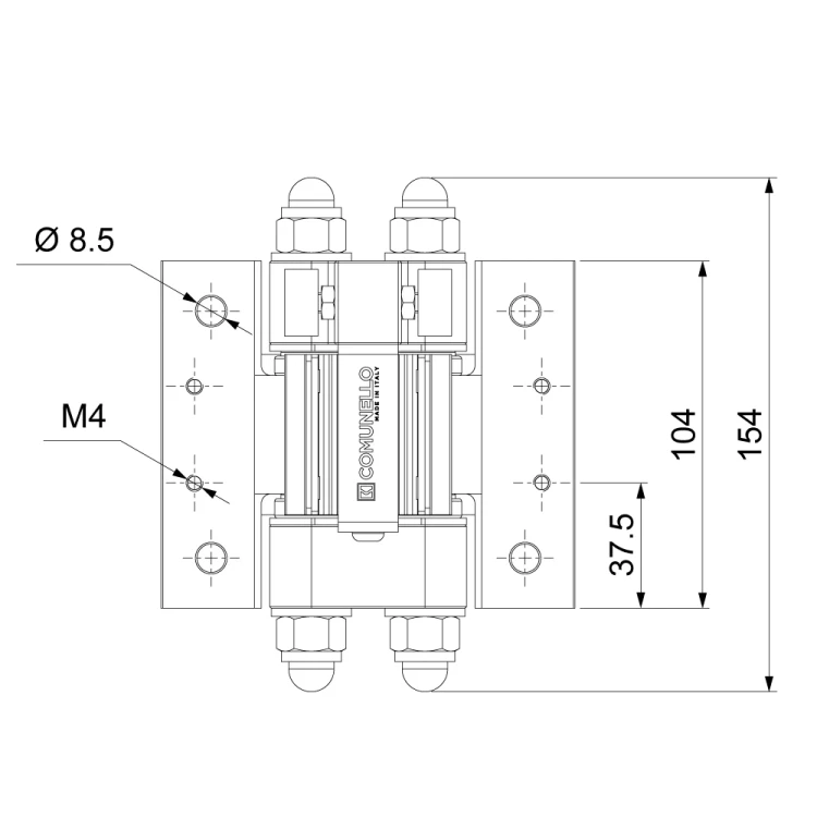 Comunello Albatros Piccolo – hinge system for folding gates up to 4 m / 100 kg 001-530 (7)
