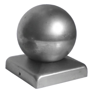 Steel fencing cap with ball for 40x40 mm post – raw