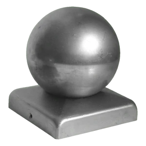 Galvanised steel fence cap 40×40 mm with decorative ball fi 40