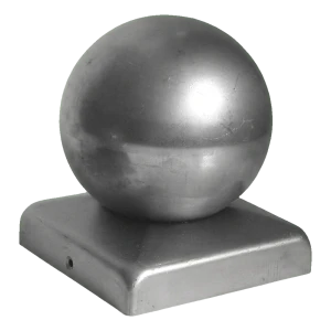 Steel fence cap for 50×50 mm post with fi 50 mm ball – galvanised