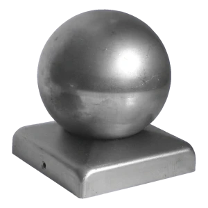 Steel fence cap with ball 50×50 mm / ø 60 mm – raw