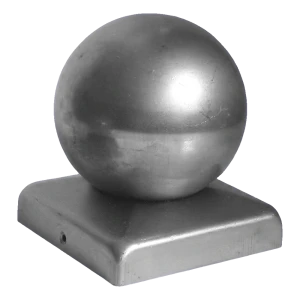Steel fence cap with ball ø 50 mm for 60×60 mm post – galvanised