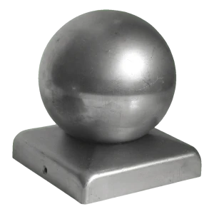 Steel fence cap 60×60 mm with decorative ball fi 80 mm