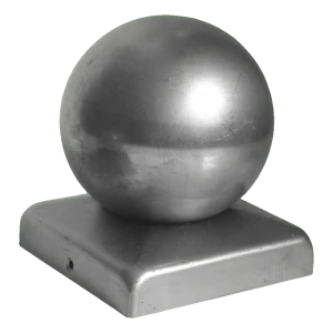 Steel fence post cap 70×70 mm with ball fi 70 – galvanised