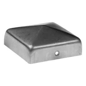 Galvanised steel envelope cap for 90×90 mm fence post