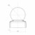 Galvanised steel fence post cap 80×80 mm with ball fi 80 mm 001-565 (2)