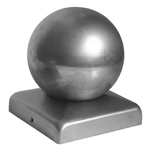 Steel fence cap with ball for 100×100 mm post
