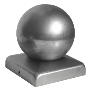 Steel fence post cap with ball 100x100 mm galvanised