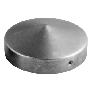 Round steel cap for fence post Ø 60 mm – raw