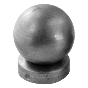 Steel fence post cap with decorative ball ø 60 mm for round post ø 60 mm