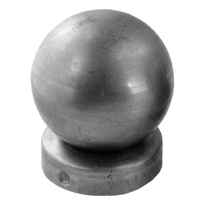 Steel fence cap for fi 60 mm post with decorative ball fi 80 mm