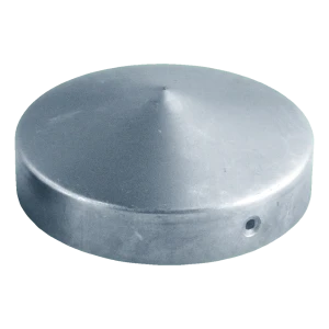 Round galvanised steel fence cap Fi 77 mm for posts