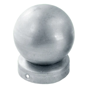 Round fence cap fi 80 mm with ball fi 80 mm – galvanised steel