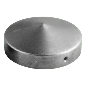 Round steel cap for fencing post Ø 80 mm – raw