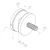 Glass point fixing 8-17.52 mm ⌀ 50/8/M10x50 AISI 304 flat system black 000-505 (3)