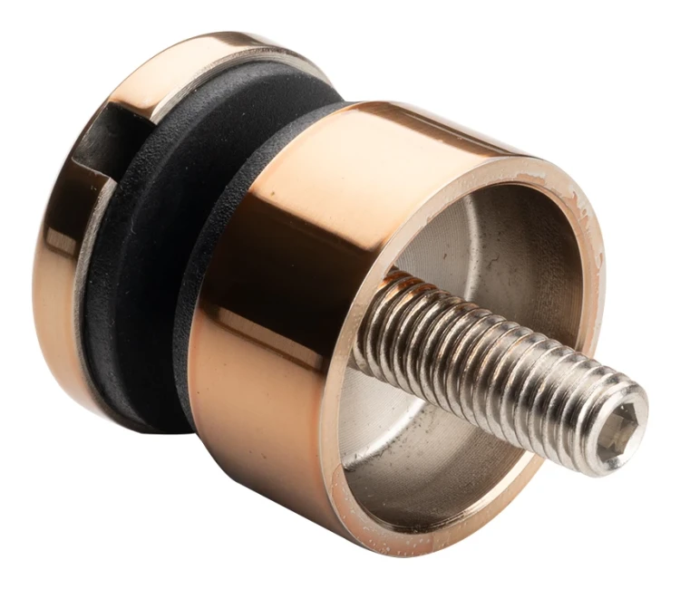Point fixing for glass 6-12 mm fi 30/13/M8x40 AISI 304 flat system copper 000-481 (2)