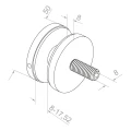 Point fixing for glass 8-17.52 mm fi 50/8/M8x45 AISI 304 flat system satin 000-477 (3)