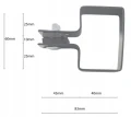 End clamp for fence panels 40x60mm anthracite graphite GPV-700-11 (3)