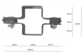 Intermediate fence panel clamp 40x60 brown GPV-700-05 (3)