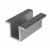 Middle clamp H24 aluminum 6060 hole M8 PV-04-01