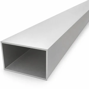 Rectangular aluminium tube 50×80×2 mm – closed profile EN AW-6060, L=2000 mm