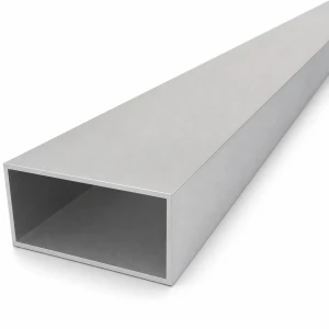 Rectangular aluminium tube 40×80×2 mm – closed profile EN AW-6060, length 2000 mm