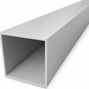 Square aluminium tube 80×80×3 mm – closed profile EN AW-6060, L=2000 mm