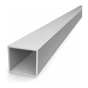 Square aluminium profile 40x40x2 mm length 6 m PA38 EN AW-6060 T66
