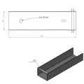 C-channel connector mount for foundation wall 300x55 galvanised GPV-700-49 (3)