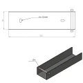C-channel connector mounting bracket for kerb 300x50 galvanised GPV-700-54 (3)