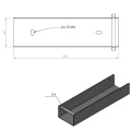 C-channel connector bracket for foundation wall 250x55 galvanised GPV-700-44 (3)