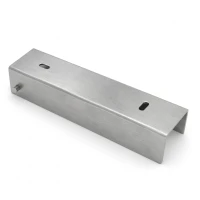 C-channel connector bracket for fence base 200x50 galvanised