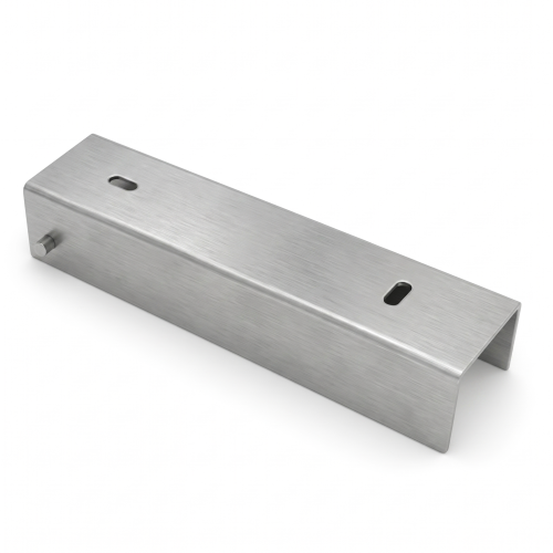 C-channel connector bracket for fence base 200x50 galvanised GPV-700-34 (1)