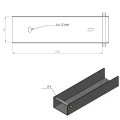 C-channel connector bracket for fence base 200x50 galvanised GPV-700-34 (3)