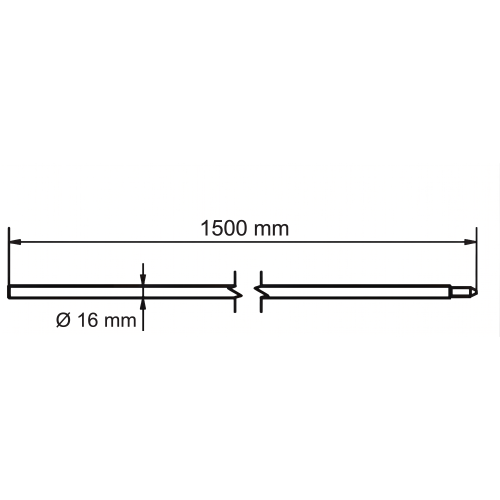 Sectional Earth Rod with Morse Taper Lock fi 16 x 1500 mm – Hot-Dip Galvanised Steel 001-774 (2)