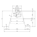 Aluminium PV Trapezoidal Bridge with EPDM H70 L330 for Trapezoidal Sheet Roofing 001-777 (2)