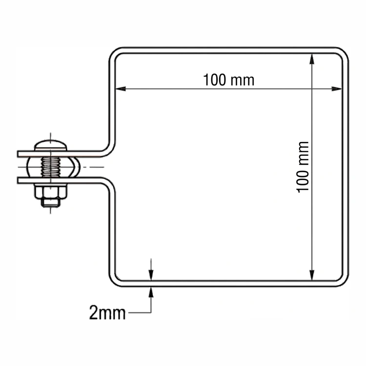 End clamp for fencing panels 100x100 mm black 000-782 (4)