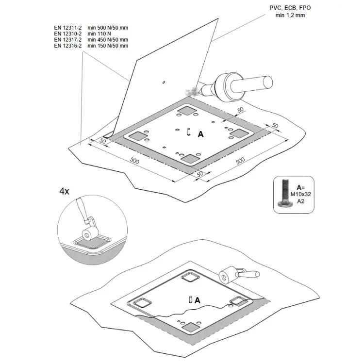 Bracket "Z" CWL flat roof 17x7x5cm PV-27-01 (8)
