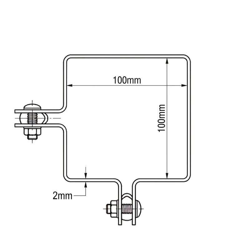 Corner bracket for fencing panels 100x100 mm black 000-774 (4)