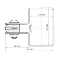 End clamp for fence panels 60x40 galvanised GPV-700-14 (3)