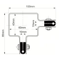 Corner fence panel clamp 60x40 bronze GPV-700-10 (3)