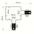 Corner clamp for fencing panels 60x40 green GPV-700-08 (3)