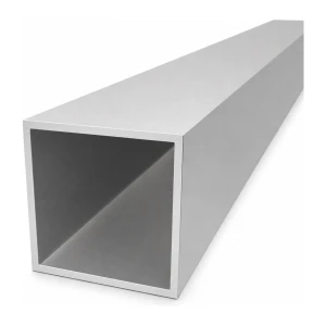 Square aluminium tube 90×90×4 mm – closed profile EN AW-6060, L=2000 mm