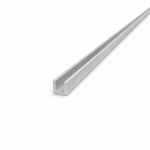 Aluminium Channel EN AW-6060 C/U Profile 12×12×2 mm, Length 2000 mm