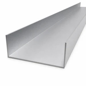 Aluminium channel EN AW-6060 C/U profile 103.6×38×1.8 mm – length 2000 mm