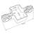 Intermediate fence panel bracket 60x40 brown GPV-700-05 (3)